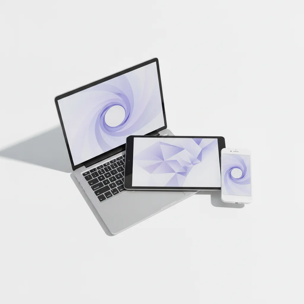 Web, tableta y móvil de una clínica mostrando la misma presencia digital